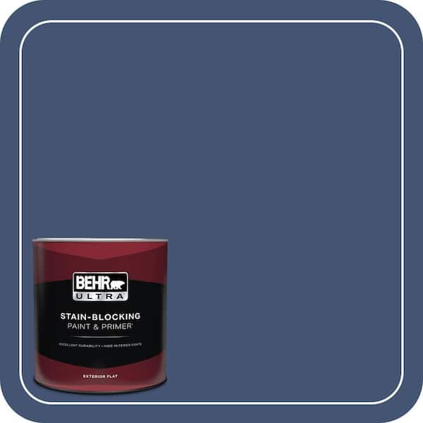 BEHR ULTRA 1 qt. Home Decorators Collection #HDC-CL-26 Champlain Blue Flat Exterior Paint & Primer