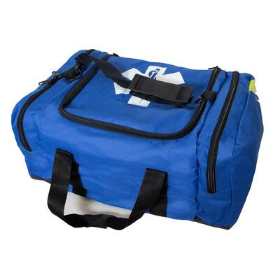 Empty First Responder Trauma Bag, 2-Removable Pouchs, Blue