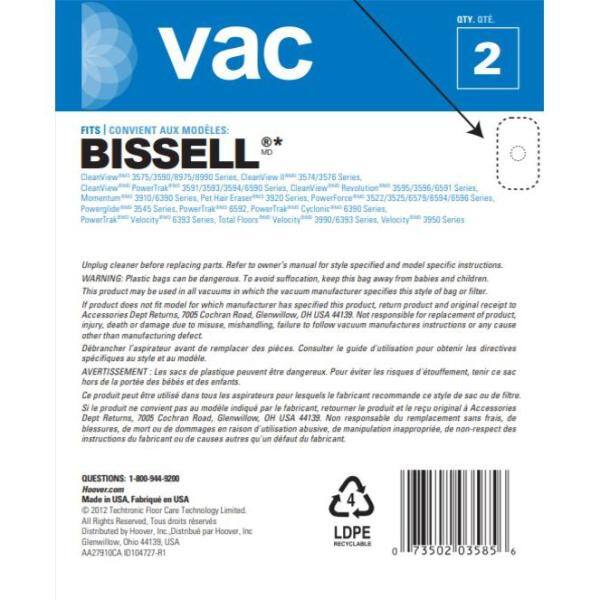 Vaccum Bissell Type 7 9 10 12 14 Belts 2 Pack