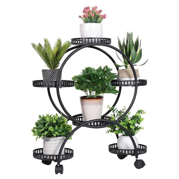 AESOME 30.8 in. x 28.5 in. x 12.8 in. Indoor Metal Plant Stand 6