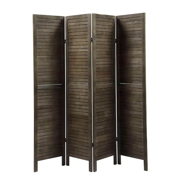 Unbranded 67 in. H Wood Privacy Screen Garden Fence in Brown