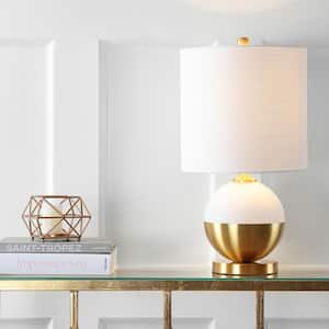 Carr 23.5 in. H White/Brass Ceramic/Metal Table Lamp