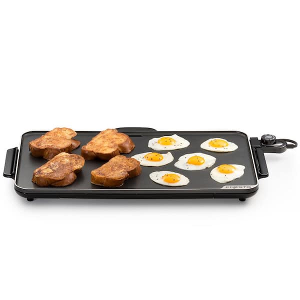 Presto Tilt 'n Drain 285 sq. in. Black Non-Stick Electric Griddle 07046 -  The Home Depot