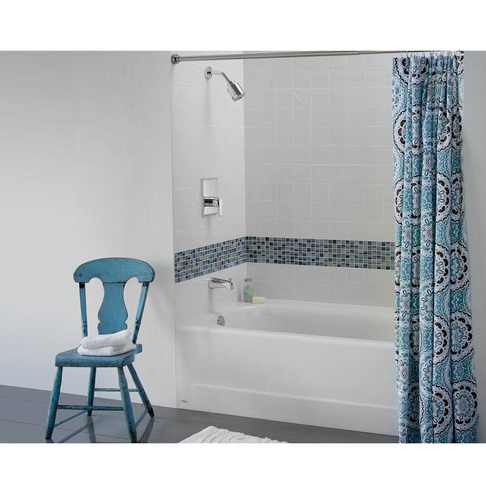 Princeton 60'' White Cast Iron Alcove Soaking Bathtub