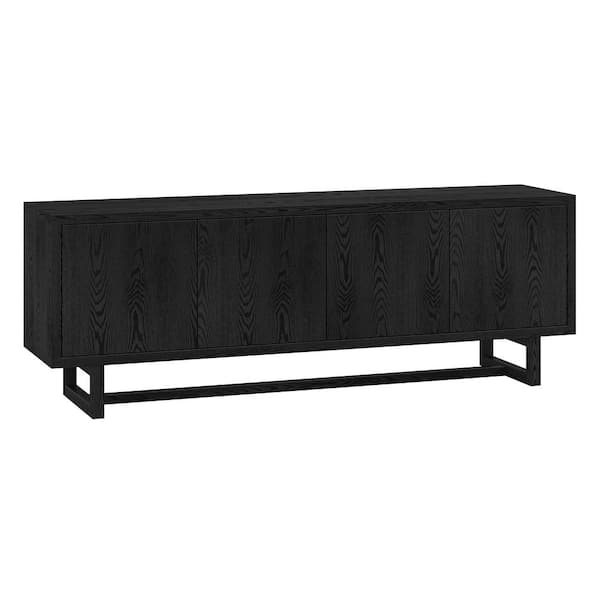 Meyer&Cross Cutler 68 in. Black Grain TV Stand Fits TV's up to 75 in ...