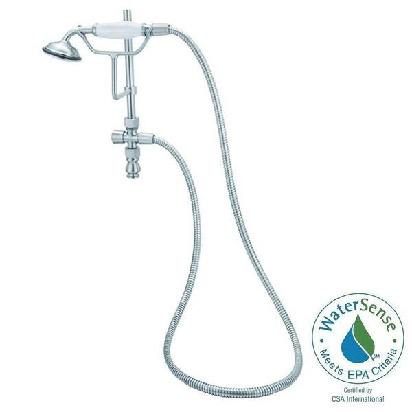 Elizabethan Classics 1-Spray Hand Shower with Cradle in Polished Brass