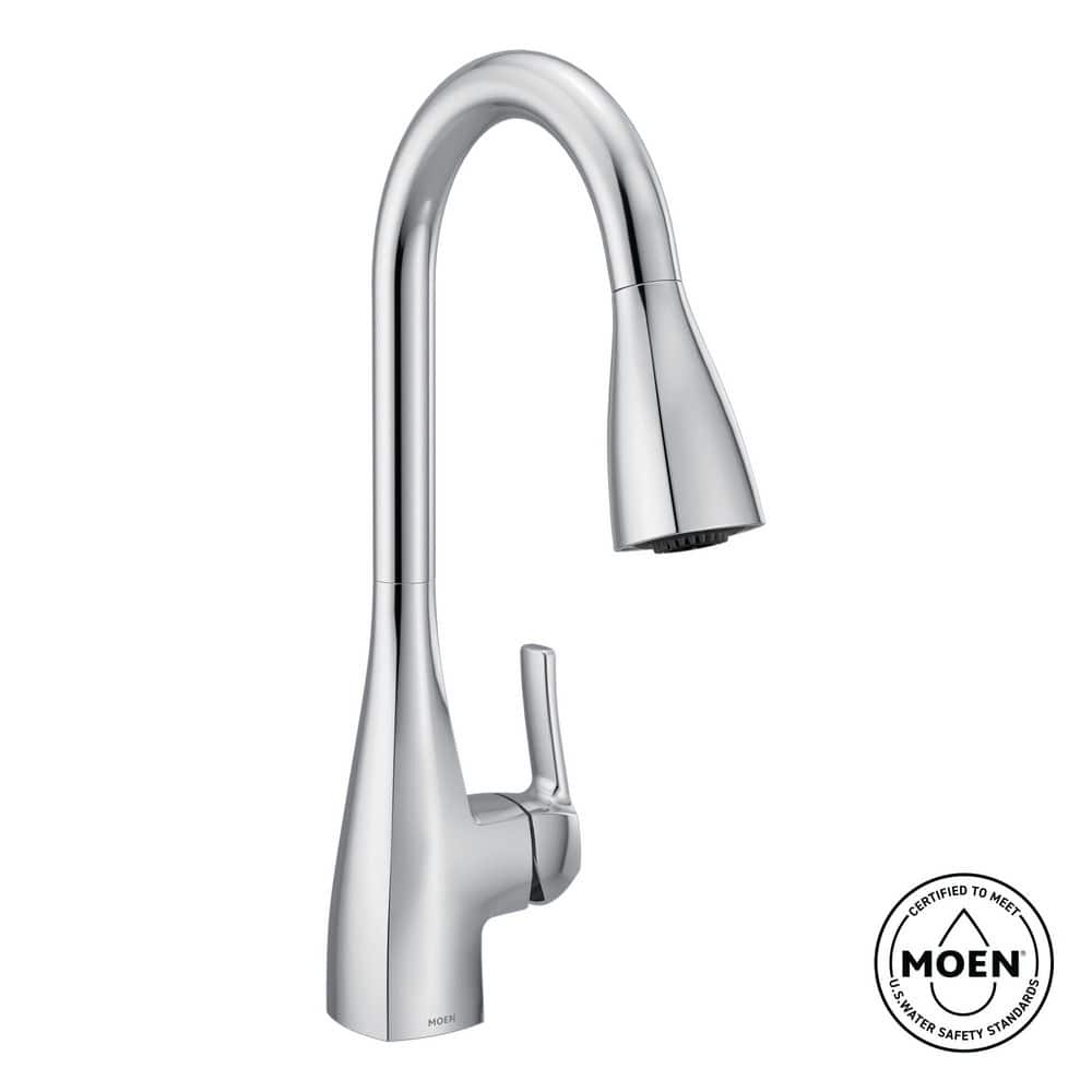 Kiran Chrome 17 in. H Pull Down Sprayer Kitchen Faucet with 360° Spout Swivel and Reflex and Power Clean price history on PriceWatchPro