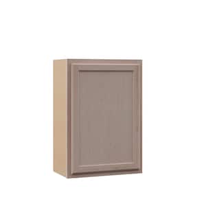 21 in. W x 12 in. D x 30 in. H Assembled Wall Kitchen Cabinet in Unfinished with Recessed Panel