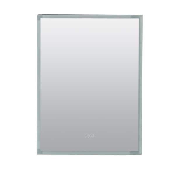 25.6 in. W x 27.6 in. H Designer Series Home Edge-Lit Framed LED Mirror Medicine Cabinet in Aluminum, Bi-View 25.6 in. W x 27.6 in. H Designer Series Home Edge-Lit Framed LED Mirror Medicine Cabinet in Aluminum, Bi-View