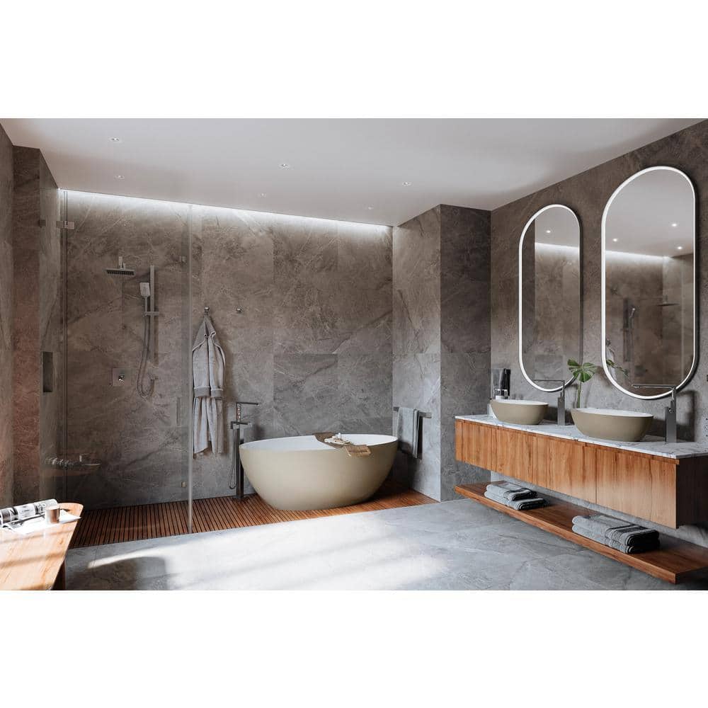 Black Brass Modern Widespread Bathroom Faucet, 16" Wide