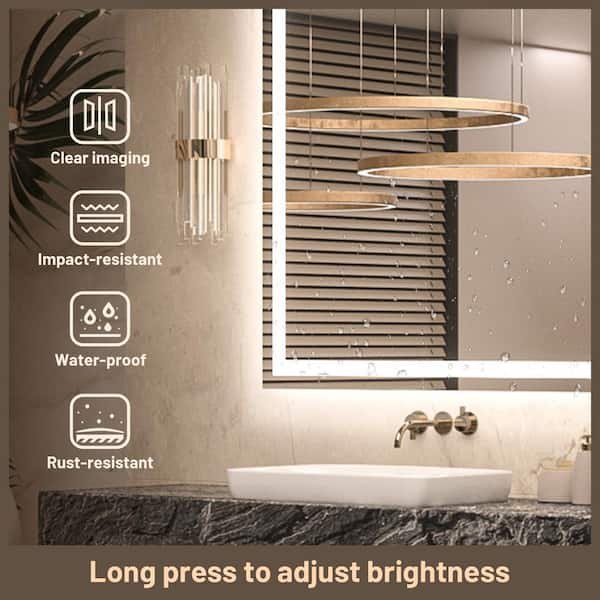 Atomi fog resistant led shower mirror hotsell