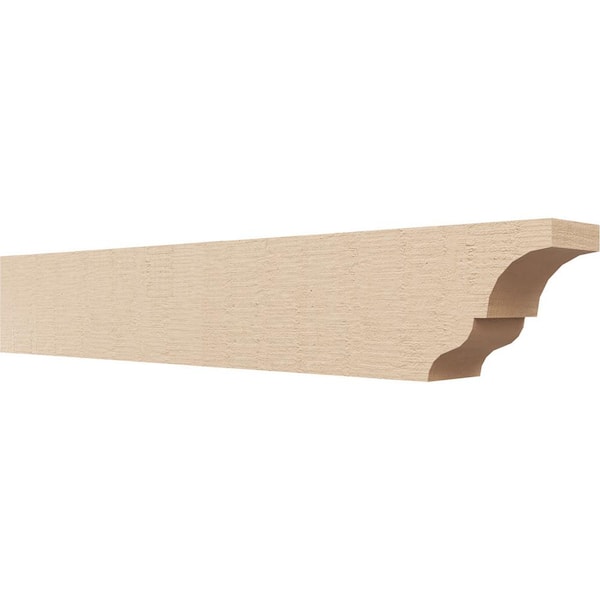 Ekena Millwork 4-in. x 6-in. x 36-in. Asheboro Woodgrain, Primed Tan Timberthane Polyurethane Rafter Tail Brace