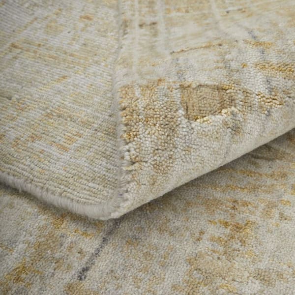 2 ft. x 3 ft. Yellow, Ivory Abstract Area Rug