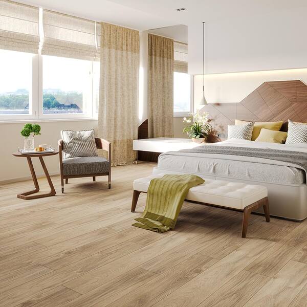 French Oak Dorris 12 MIL 7.2 in. x 48 in. Click Lock Waterproof Luxury Vinyl Plank Flooring (1,075.5 sq. ft./pallet)