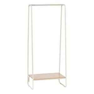 White Metal Clothes Rack 15.75 in. W x 59 in. H