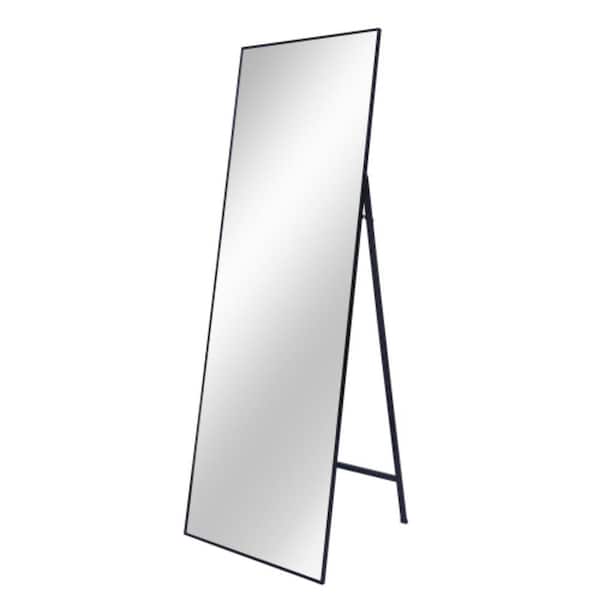 Teamson Kids 22 in. W x 65 in. H Rectangle Black Metal Frame Stand Full-Length Mirror