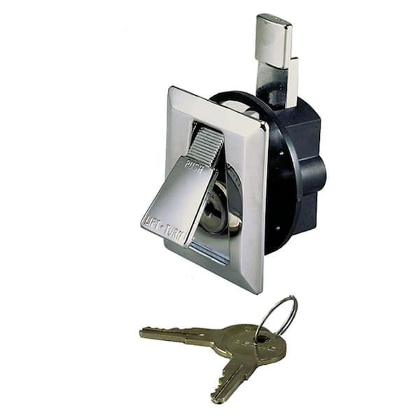 Perko Chrome-Plated Flush Latch for 1-5/8 in. Hole