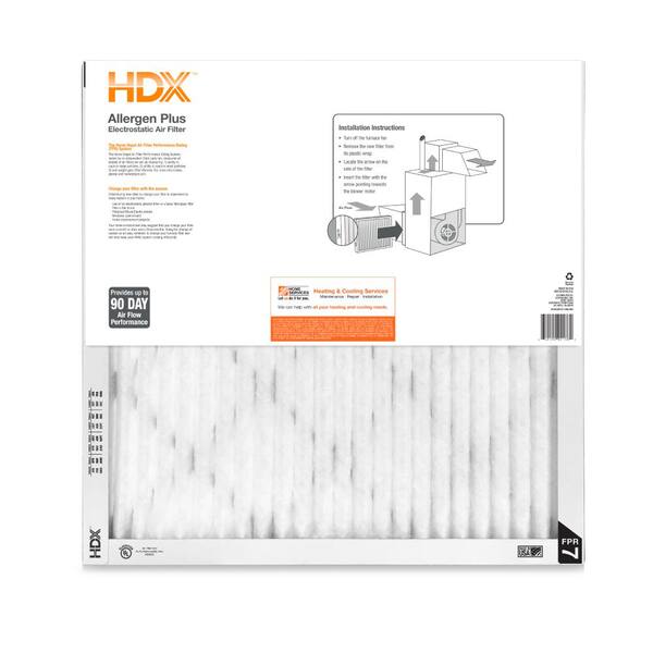 HDX 22 in. x 22 in. x 1 in. Allergen Plus Pleated Air Filter FPR 7