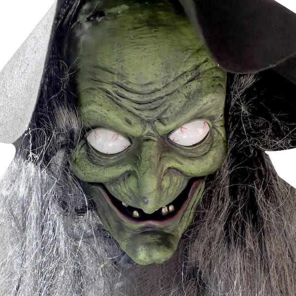 Haunted Hill Farm 9.8 ft. LED Towering Witch with Magic Ball