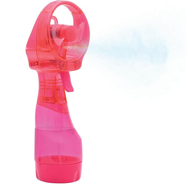 O2COOL Deluxe 3.0 in. 1 fan speeds Personal Misting Fan in Pink
