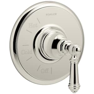 Artifacts 1-Handle Wall-Mount Tub and Shower Faucet Trim Kit in Polished Nickel (Valve Not Included)