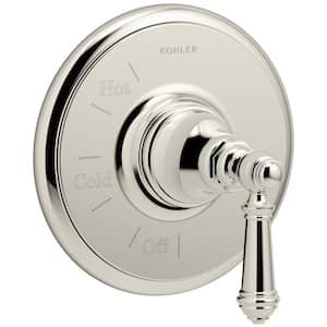 KOHLER Artifacts 1-Handle Wall-Mount Tub and Shower Faucet Trim Kit in Polished Chrome (Valve not included)