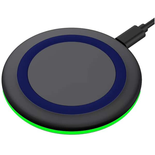 Vrbgify Wireless Charger, 10-Watt Max Fast Wireless Charging Pad (No AC Adapter) in Black Finish