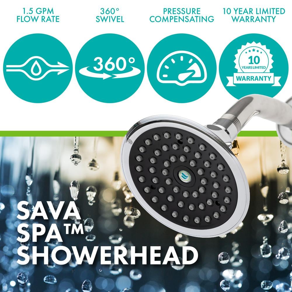 Chrome Adjustable Wall Mounted Medium Shower Head