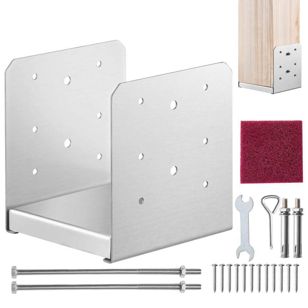 6 x 6 in. Post Base, 1-Pieces Stainless Steel Adjustable Post Anchor Bracket(Internal 5.9 x 5.5 in. ) 2025 Update price history on PriceWatchPro