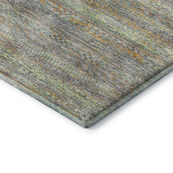 Mayfield Premium Machine Washable Abstract AMF2148 Gray 3 ft. x 4 ft. Area Rug