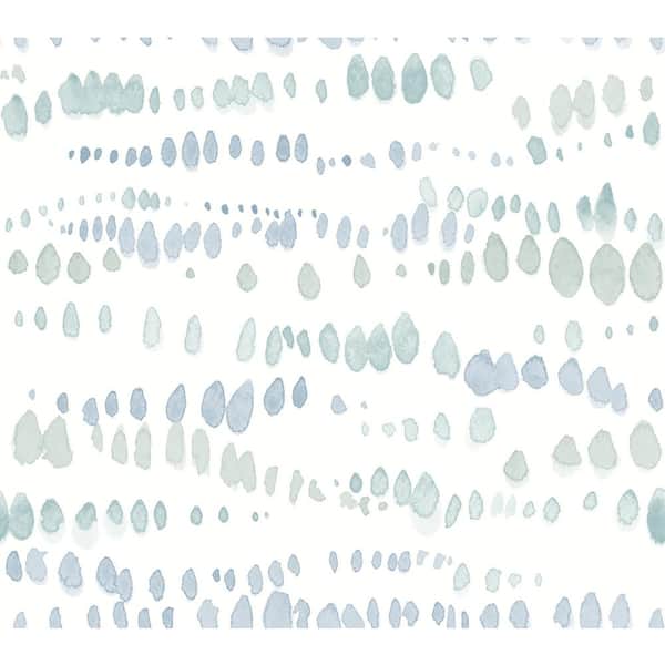 York Wallcoverings Blue Dewdrops Matte Non-Pasted Paper Wallpaper
