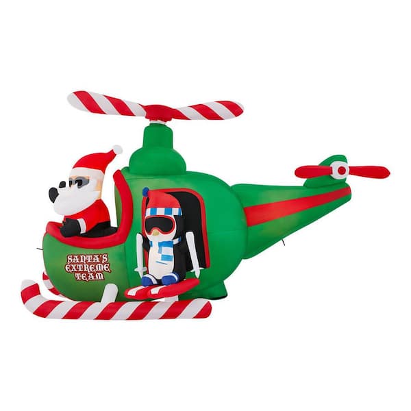 Christmas Inflatable 8 Foot Lighted Animated Gingerbread Helicopter ...