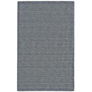 Gray and Blue Solid Color 2 ft. x 3 ft. Area Rug