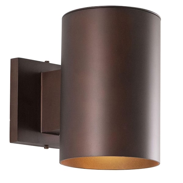 VAXCEL Chiasso Aluminum 1-Light Bronze Dark Sky Cylinder Outdoor Wall Lantern