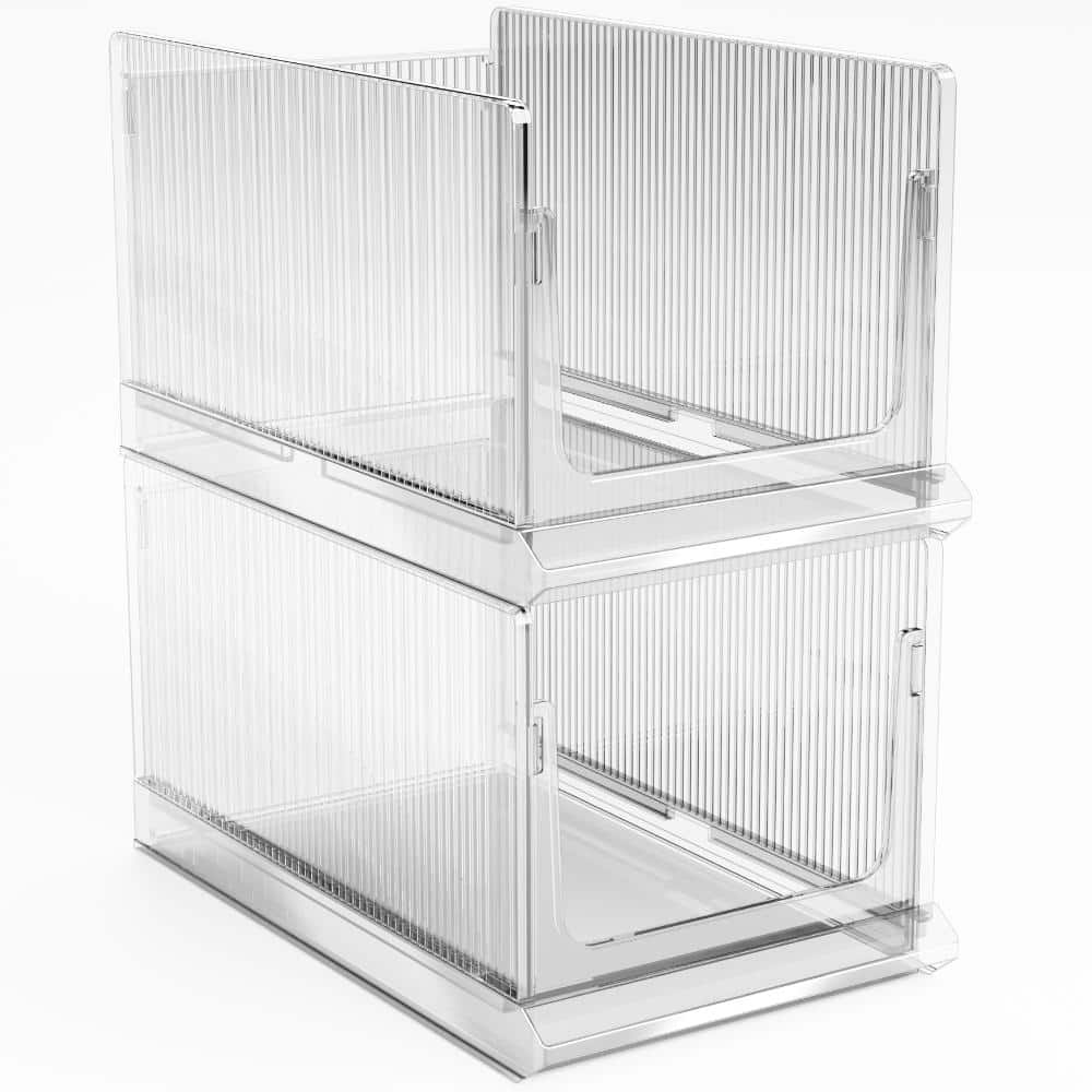 Stackable Storage Bins Clear Closet Organizers and Storage - 2 Pack – Extra Large price history on PriceWatchPro
