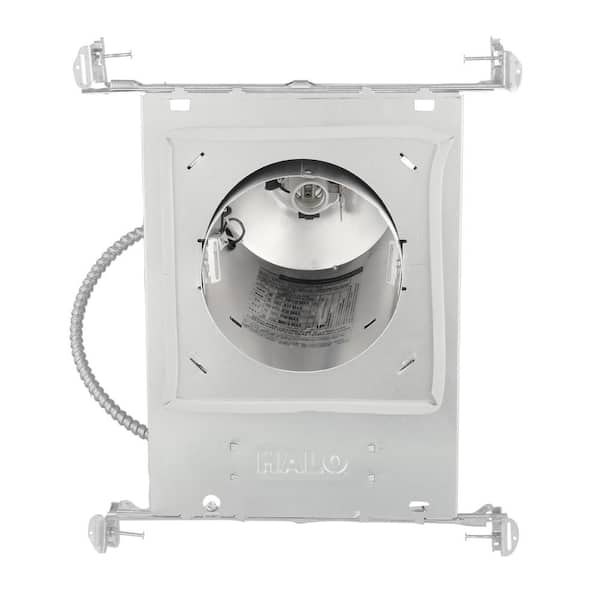 Halo H47 6 In Aluminum Recessed Lighting Housing For New Construction Sloped Ceiling Insulation Contact Air Tite H47icat The Home Depot - Insulating Recessed Lights In Vaulted Ceiling
