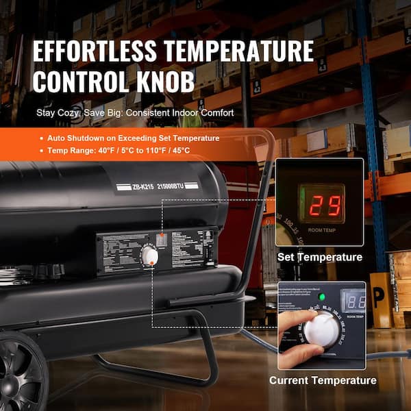 SKYSHALO Kerosene Forced Air Heater, 215,000 BTU Portable Torpedo
