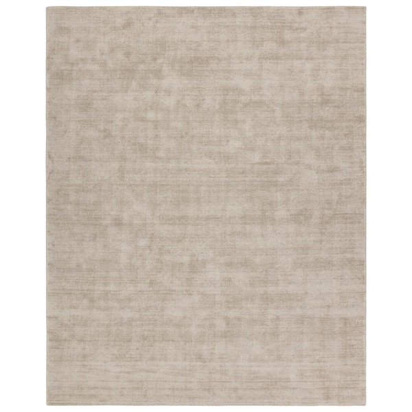 Arcus Taupe/Cream 8 ft. x 10 ft. Solid Handmade Indoor/Outdoor Area Rug