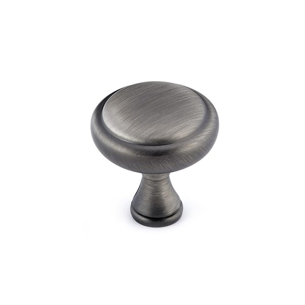 Richelieu Hardware Candiac Collection 1-1/4 in. (32 mm) Antique Nickel Traditional Cabinet Knob