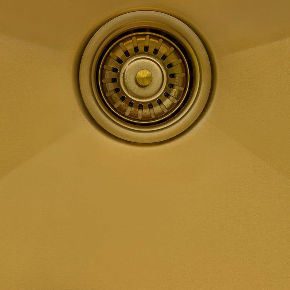 Ruvati 45-Inch Matte Gold Stainless Steel Workstation Kitchen Sink