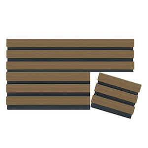 4.6 in. x 4.7 in. x 0.875 in. Walnut Style Square Edge MDF Decorative Acoustic Wall Panel (Sample/0.15 sq. ft.)