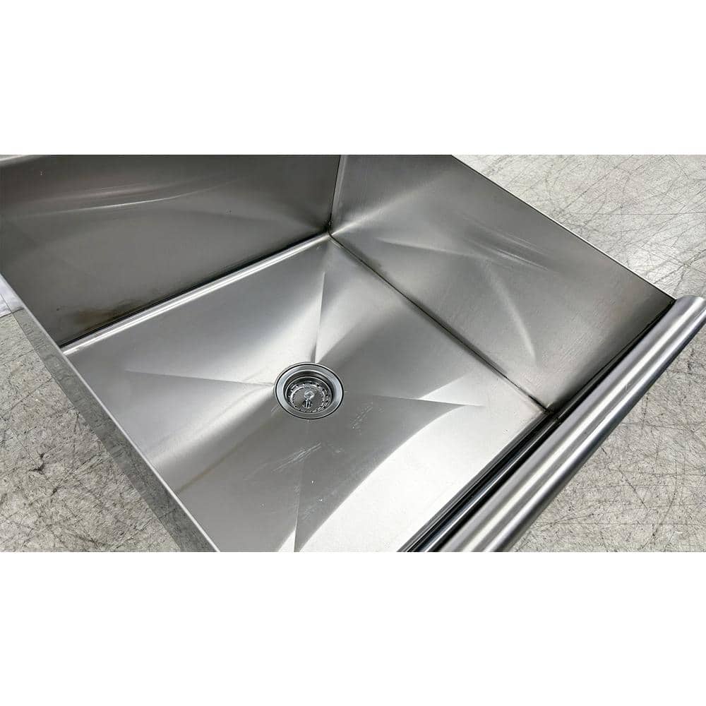 24-Inch Brushed Stainless Steel Freestanding Commercial Sink