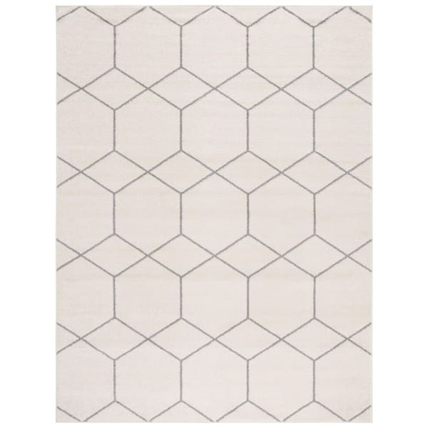 Tulum 9 ft. x 12 ft. Ivory/Gray Geometric Modern Area Rug
