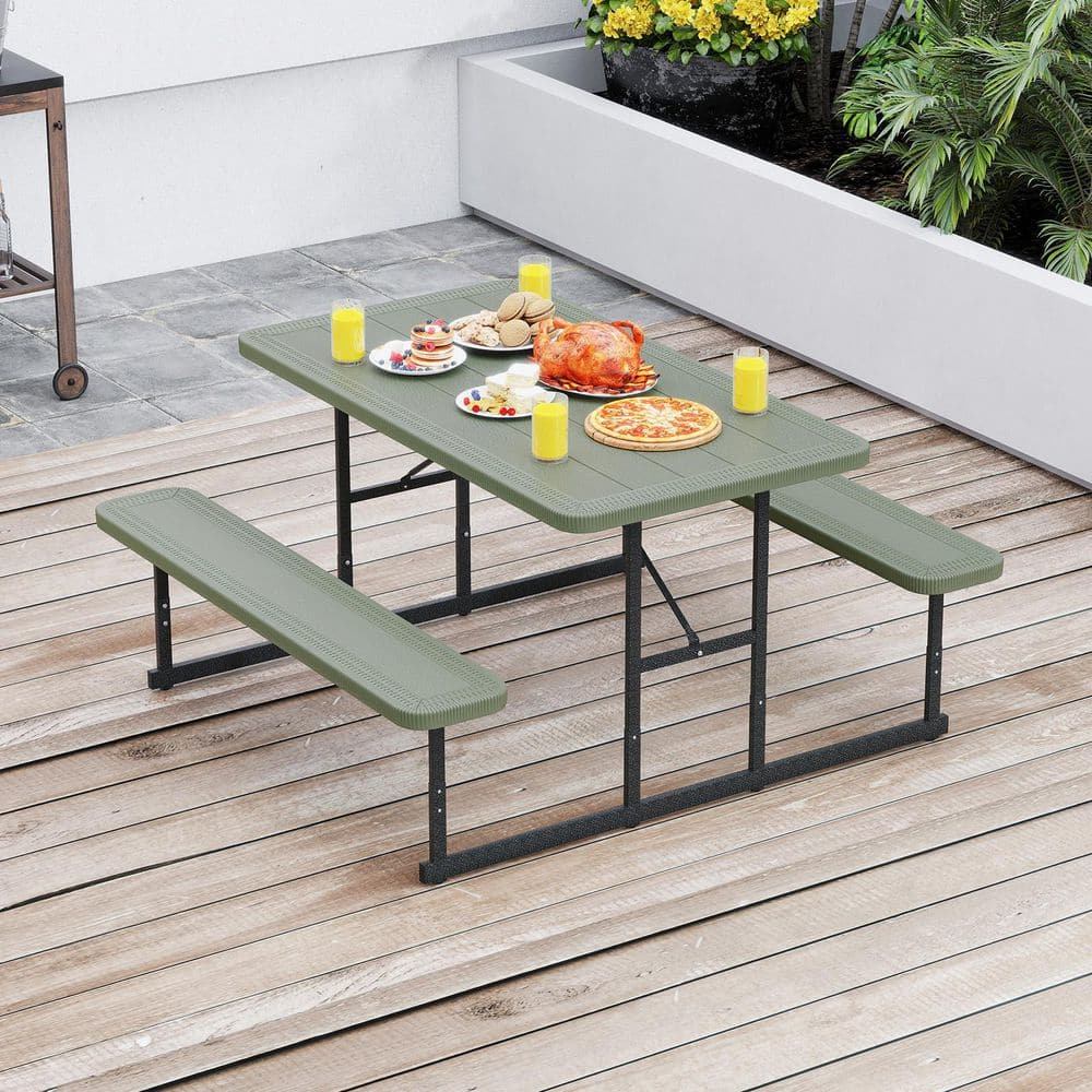 Lifetime Folding Folding Picnic Table And Bench Set LIVIZA 53