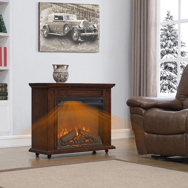 23 in. 5000BTU Electric Fireplace Insert with Timer, Overheating Protection(Panel Button Control Only)