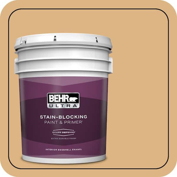 BEHR ULTRA 5 gal. Home Decorators Collection #HDC-CL-18 Cellini Gold Extra Durable Eggshell Enamel Interior Paint & Primer