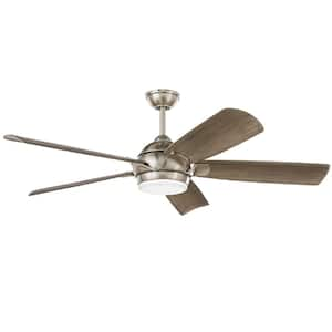 Camrose 60 in. Integrated Color LED Brushed Nickel Ceiling Fan with Light Kit and Remote Color Changing