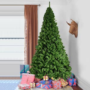 9 ft. Green Unlit Full Artificial Christmas Tree with 2132 PVC Tips and Solid Metal Stand