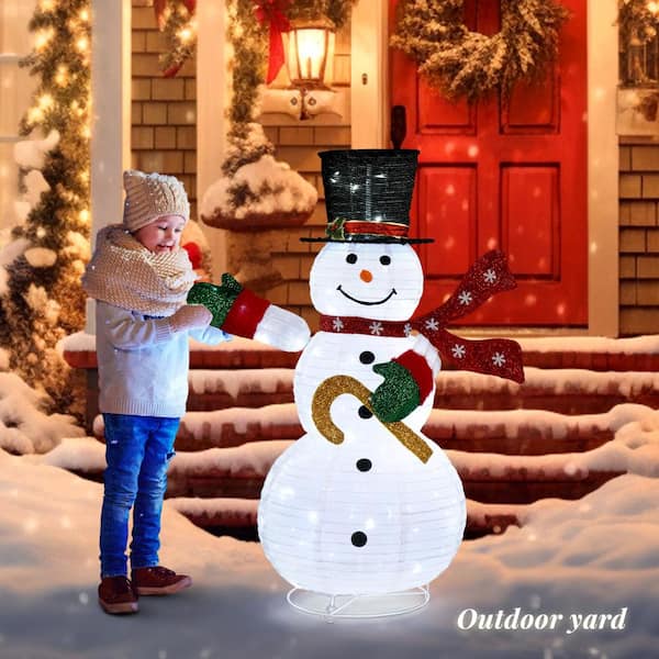 Christmas Snowman Decorating Making Kit Outdoor Fun Christmas Winter Holiday Party Snowman DIY Making Kit Decoration Gift Wooden A, Size: One Size