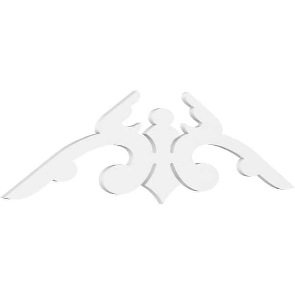 Ekena Millwork 1 in. x 72 in. x 21 in. (7/12) Pitch Milton Gable Pediment Architectural Grade PVC Moulding